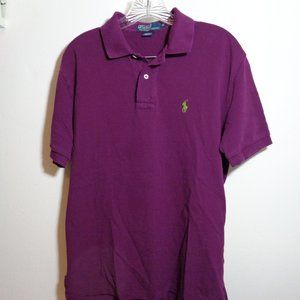 Polo Ralph Lauren Plum Men's Polo Shirt Size M EUC